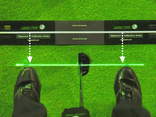 Green laser alignment with Laser Putt