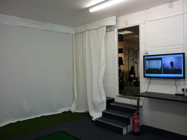 Indoor room with video coaching system