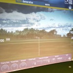 Golf simulator screen at McGuirks Golf Dublin